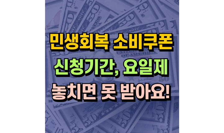 Read more about the article 민생회복 소비쿠폰 신청방법! 기간 요일제 총 망라