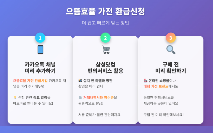 으뜸효율 가전 환급 신청 바로가기 받는 법 안내
