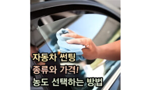 Read more about the article 자동차 썬팅 종류와 가격! 농도 선택하는 방법
