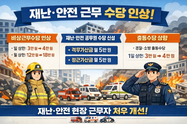 2026년 공무원 초과근무수당 단가표 살펴보기 정리 이미지