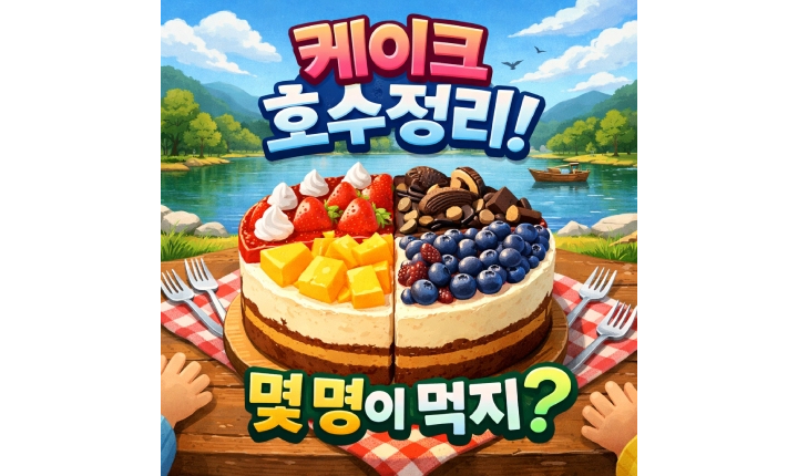 Read more about the article 케이크 호수 정리! 1,2,3,4,5호 몇 명이 먹어야 할까?