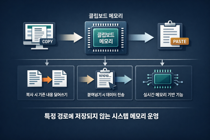 클립보드 저장위치 불러오기 단축키 알아보기 사진