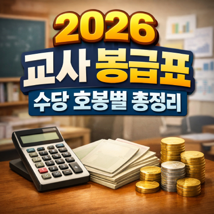 2026 교사 봉급표 수당 호봉별 총 정리 썸네일
