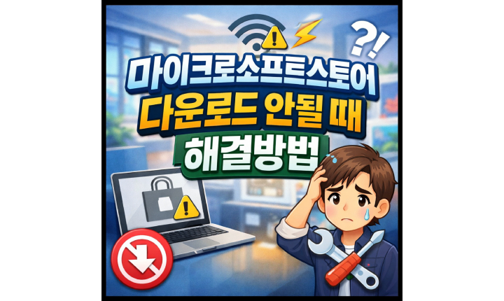 Read more about the article 마이크로소프트 스토어 다운로드 안 됨 설치 실패 해결방법