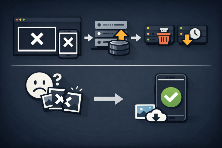 카톡 사진 안보내짐 안감 안보임 해결하기 이미지
