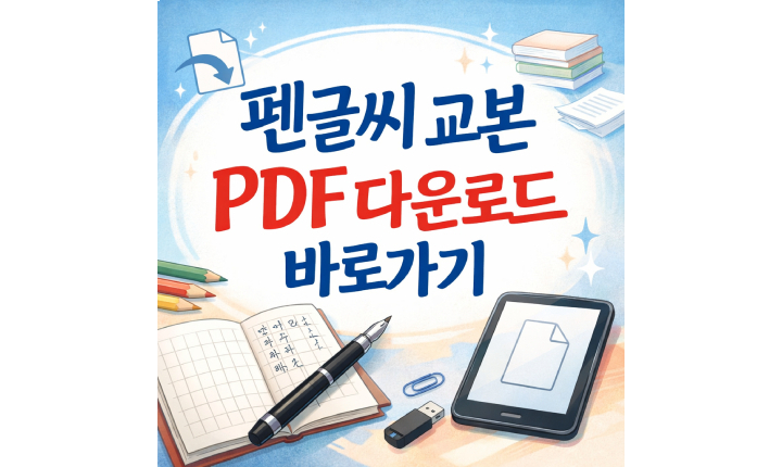 Read more about the article 펜글씨 교본 pdf 다운로드! 정자체 흘림체 무료 연습 방법
