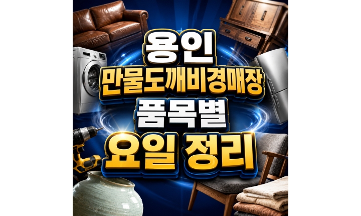 Read more about the article 용인 만물도깨비경매장 품목별 많이나오는요일 정리