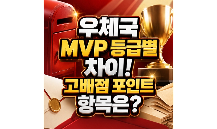 Read more about the article 우체국 mvp 등급별 혜택 차이 고배점 포인트 항목